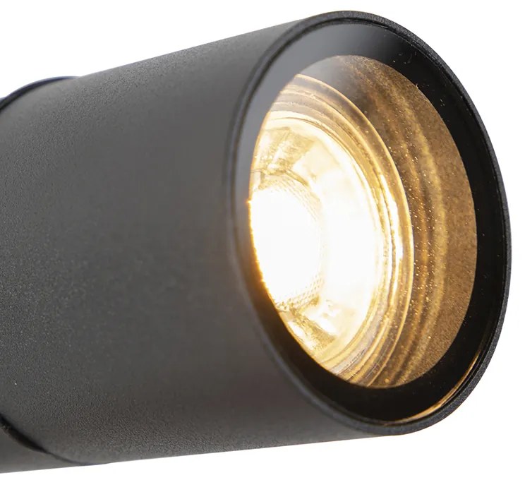 Tűs spotlámpa fekete állítható IP44 - Solo