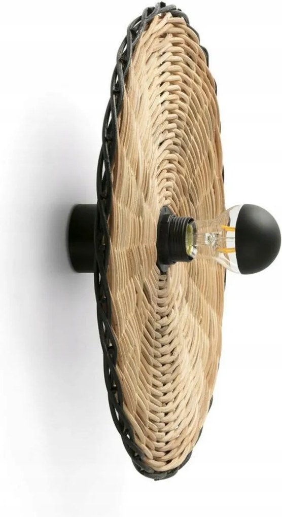 Faro Costas 400 H70 mennyezeti és fali lámpa fekete/rattan E27 400mm