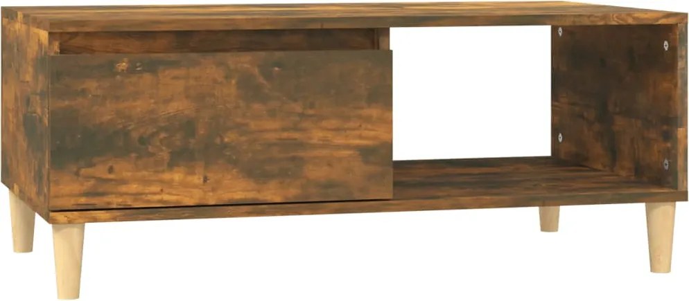vidaXL füstös tölgy színű fatermék dohányzóasztal 90x50x36,5 cm