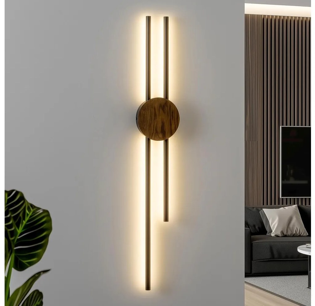 Brilagi - WOODY COLLINE LED 15W 230V falikar 80 cm tölgy-dió