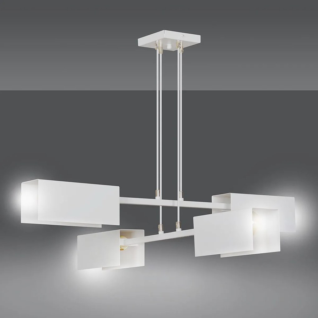 Emibig modern függeszték tolos fehér arany emi634/4