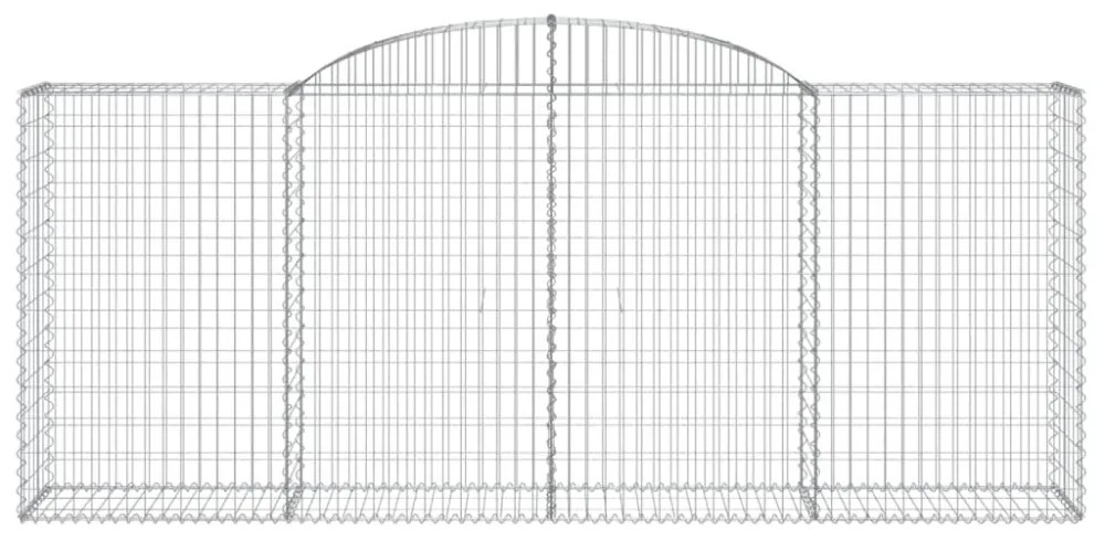 15 db íves horganyzott vas gabion kosár 300x50x120/140 cm