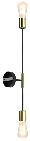 Fali lámpa FLAME 2xE27/60W/230V fekete/arany