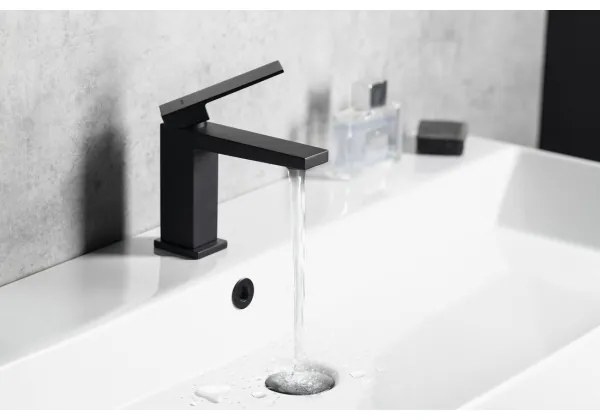 Sapho - LATUS 14 cm-es mosdócsaptelep matt fekete