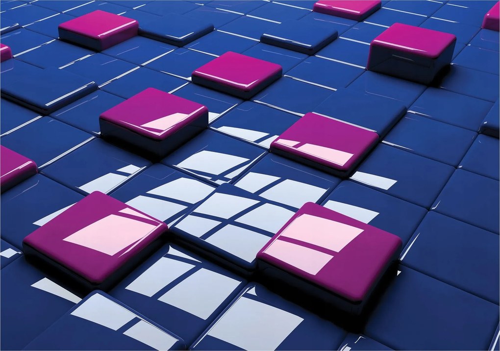 Fotótapéta Geometriai Absztrakt Kocka Perspektíva 208x146 +ragasztó