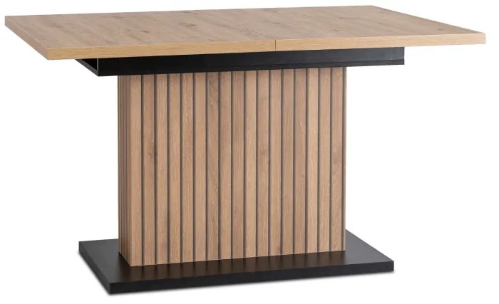 Bővíthető asztal 130 - 180 cm artisan tölgy fekete Giant