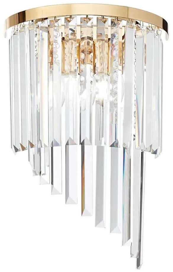 Ideal Lux - Fali kristály lámpa CARLTON 3xE14/40W/230V arany