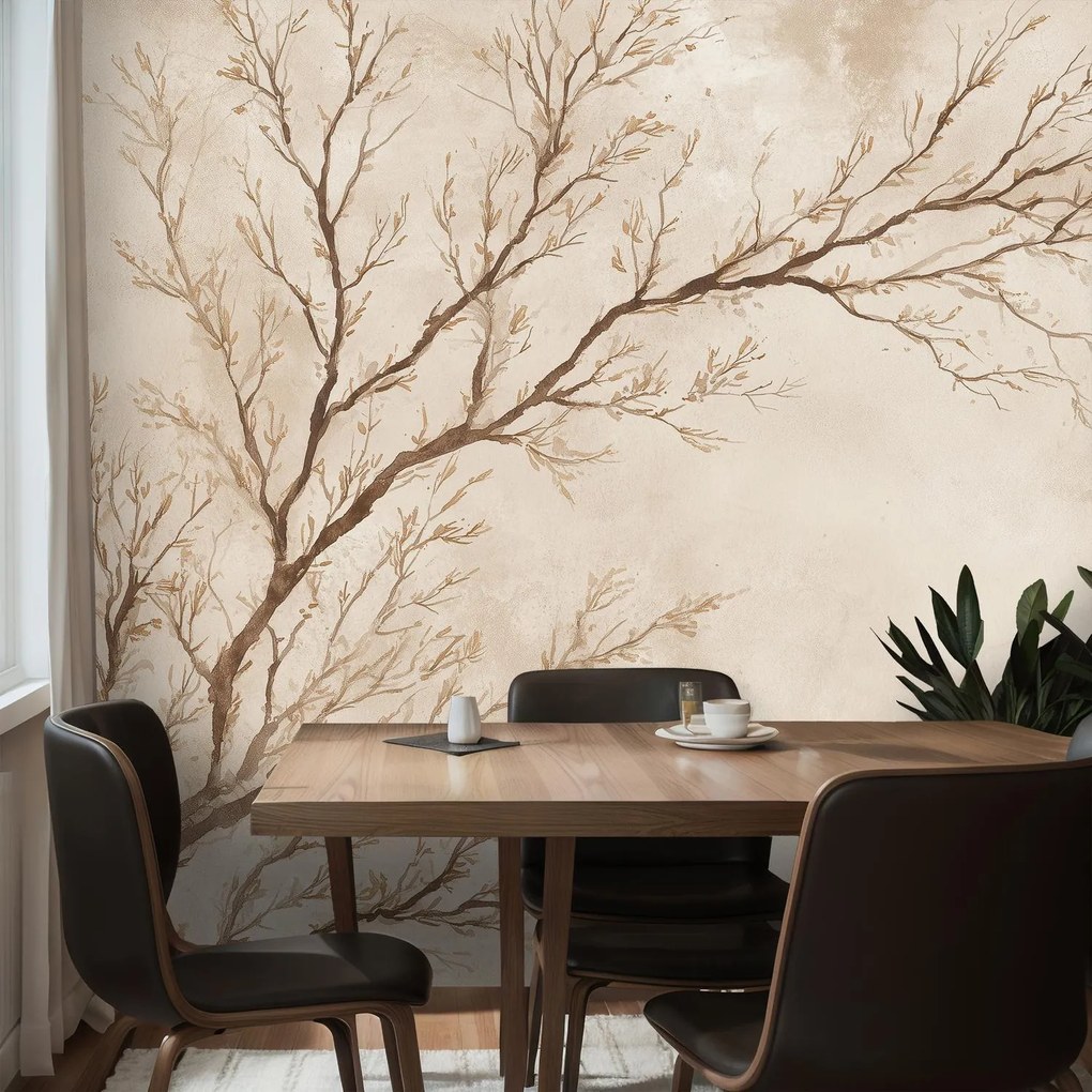 Fotótapéta - Bézs ág (147x102 cm)