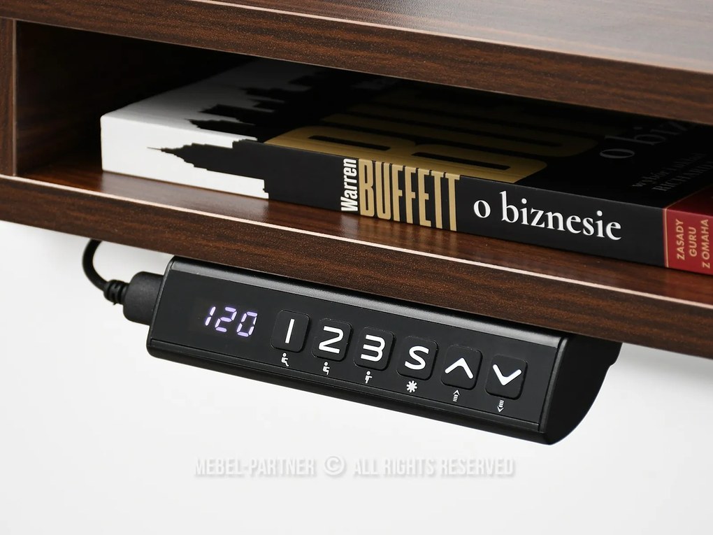 PC asztal Osto 120 (dió + fekete). 1109828