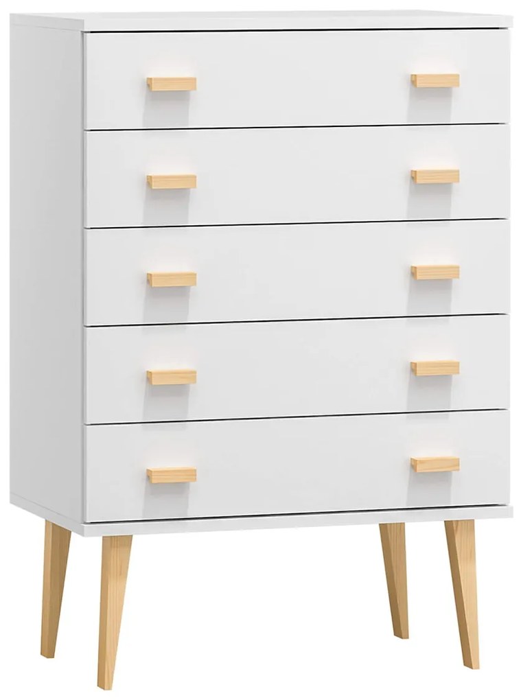 Fenyő komód no.1 szélessége 79 cm 5s Venuci fehér