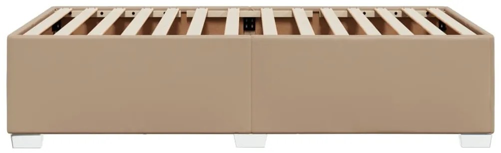 cappuccino színű műbőr ágykeret 100x200 cm