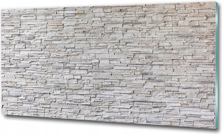 Akril falikép Kő fal virágok