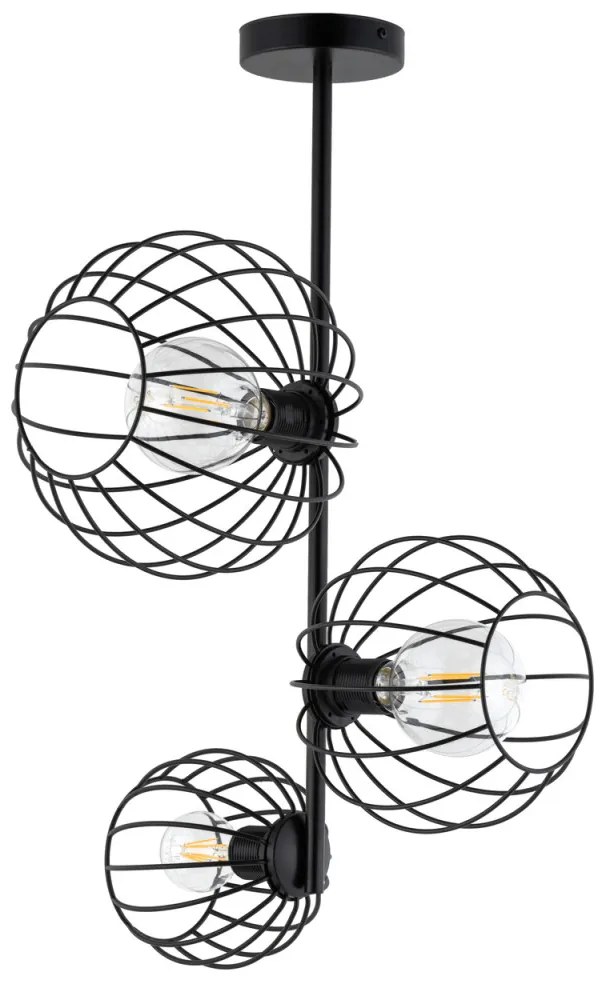 SIGMA LIGHTING 32363 CHERRY Vintage Mennyezeti Lámpák Fekete E27 IP20