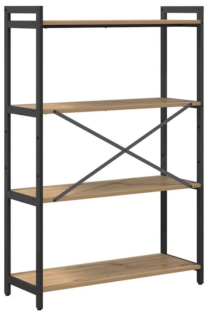 Könyvszekrény kézműves tölgy 80 x 30 x 118 cm Faanyag
