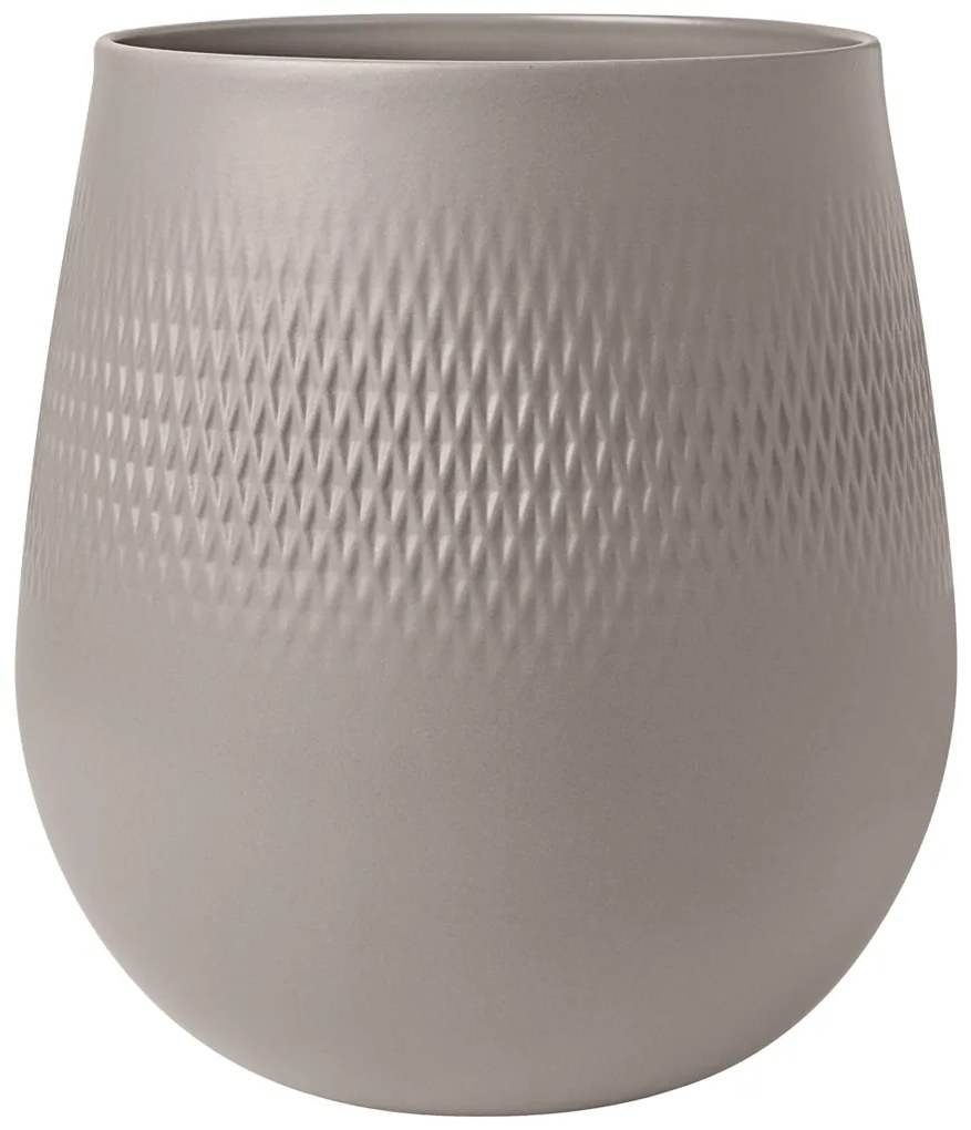 Carré váza nagy Manufacture Collier taupe, h. 20,8 cm - Villeroy & Boch