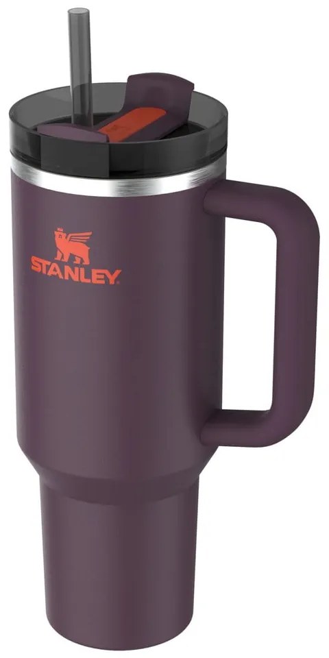 Sötétlila rozsdamentes acél termosz szívószállal 1,18 l Quencher H2.0 FlowState Tumbler Plum – Stanley