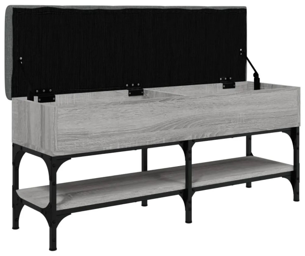 szürke sonoma színű szerelt fa cipőpolc 102 x 32x 45 cm