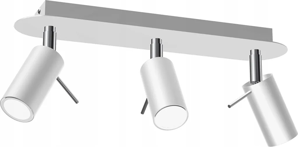 Preston White/chrome mennyezeti lámpa 3x mini GU10