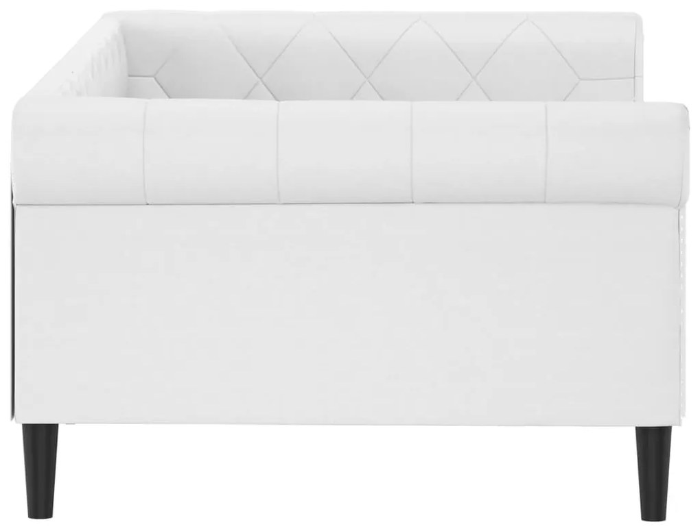 fehér műbőr kanapéágy 100 x 200 cm