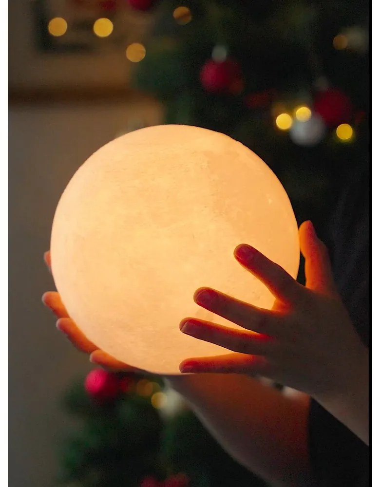 Sötétbarna USB fénydekoráció ø 12 cm Smart LunaSpin – Gingko