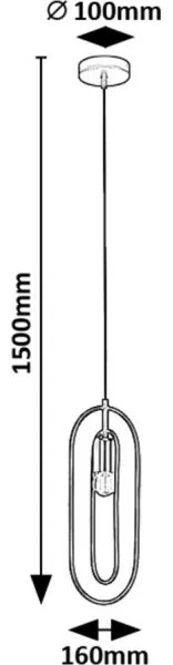 Rabalux 72263 - Csillár zsinóron ROVIER 1xE27/40W/230V