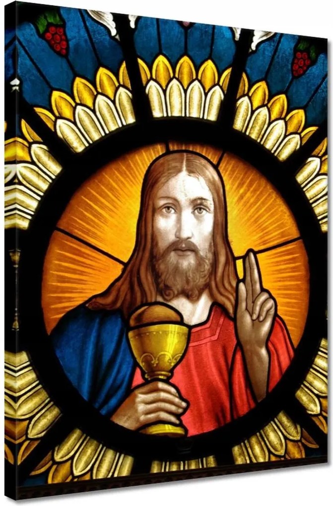 Vászonkép 30x40 Jézus Krisztus ólomüveg