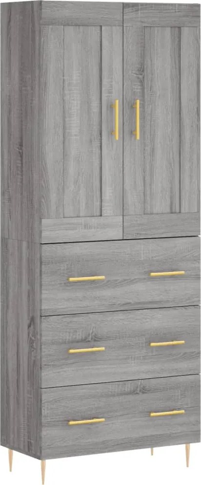 vidaXL szürke sonoma szerelt fa magasszekrény 69,5 x 34 x 180 cm