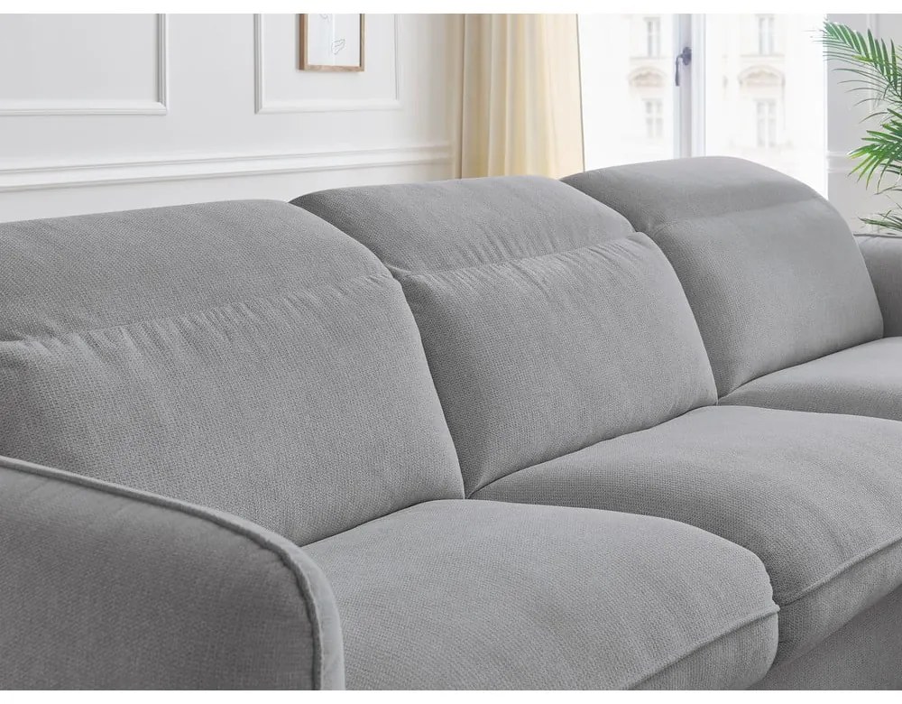 Világosszürke kinyitható sarokkanapé (variálható) Achille – Bobochic Paris