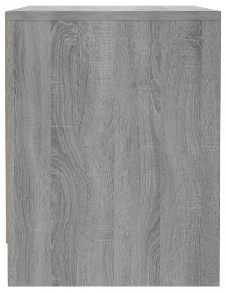 vidaXL 2 db szürke sonoma színű szerelt fa éjjeliszekrény 45x34x44,5cm