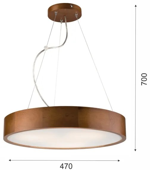 Csillár zsinóron 3xE27/60W/230V ø 47 cm