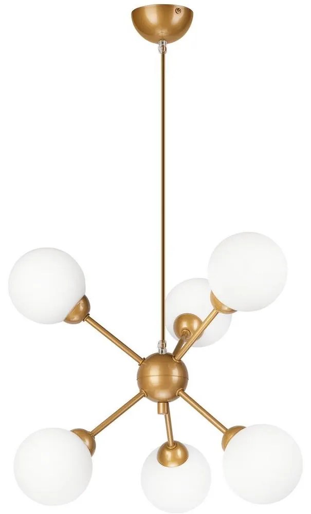 Csillár rúdon RUBBY BALL 6xG9/5W/230V arany