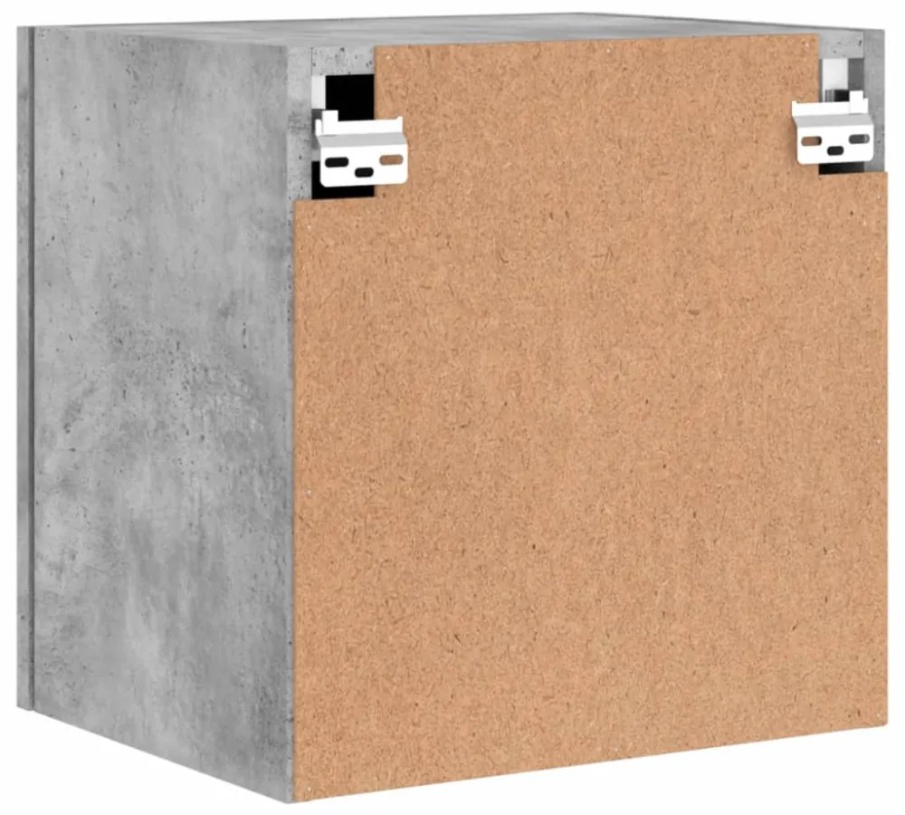 betonszürke szerelt fa fali TV-szekrény 40,5 x 30 x 40 cm