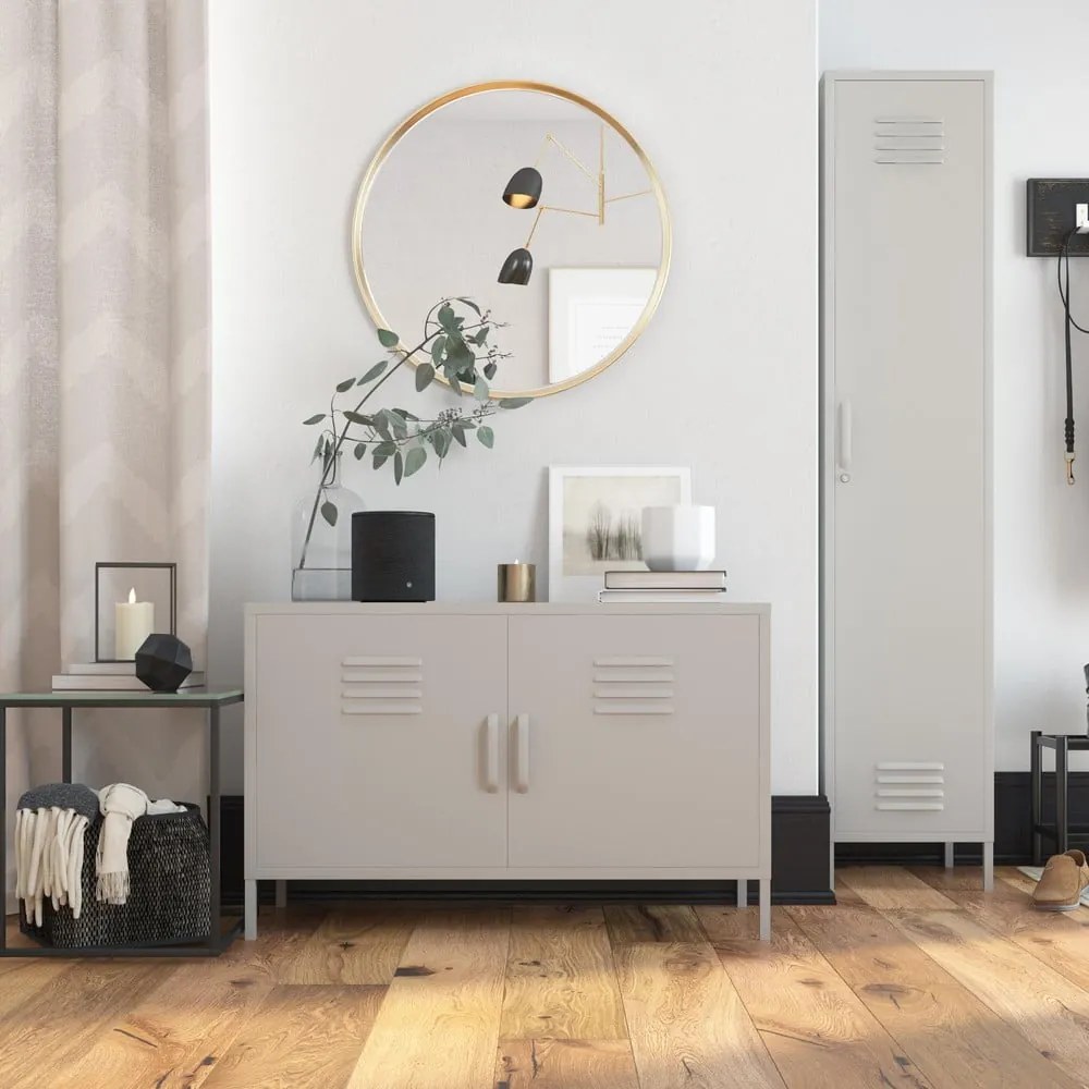 Világosszürke fém szekrény 37x182 cm Bradford – Støraa