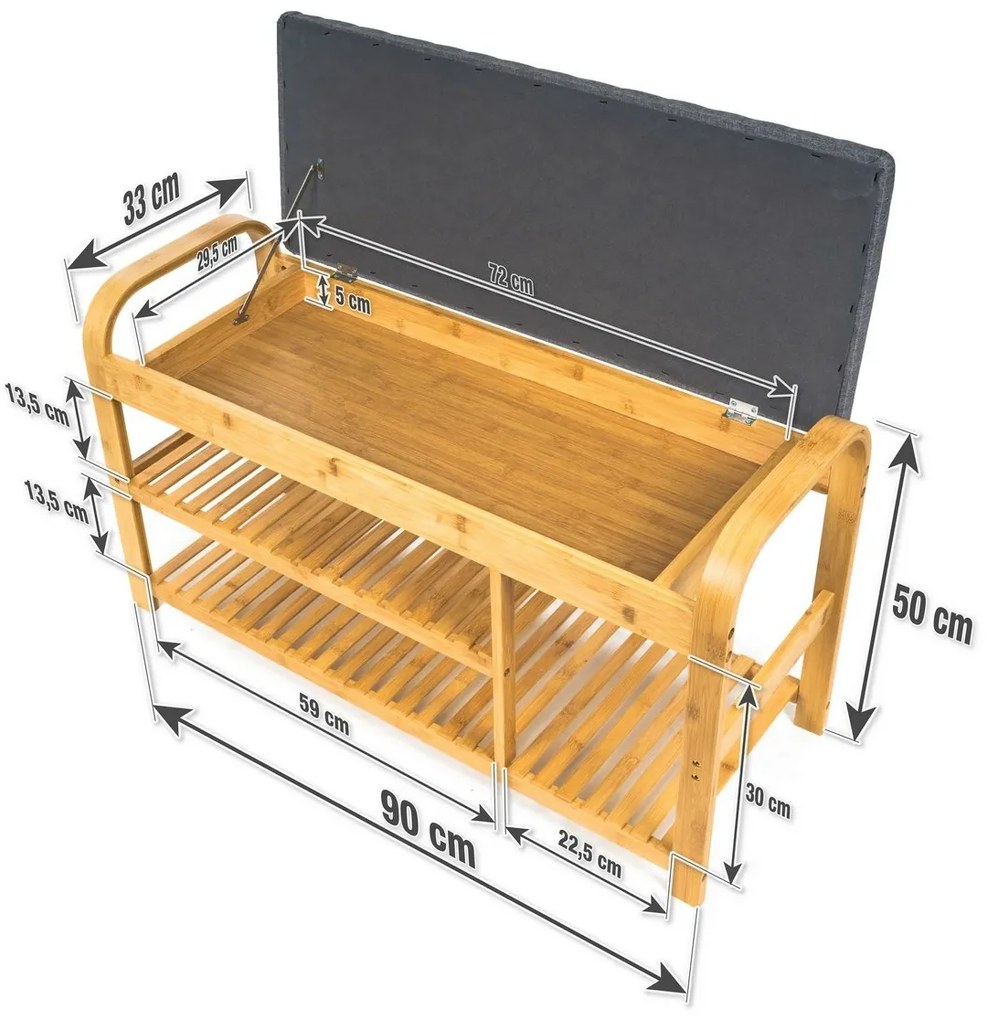 G21 Bambusz cipőtartó