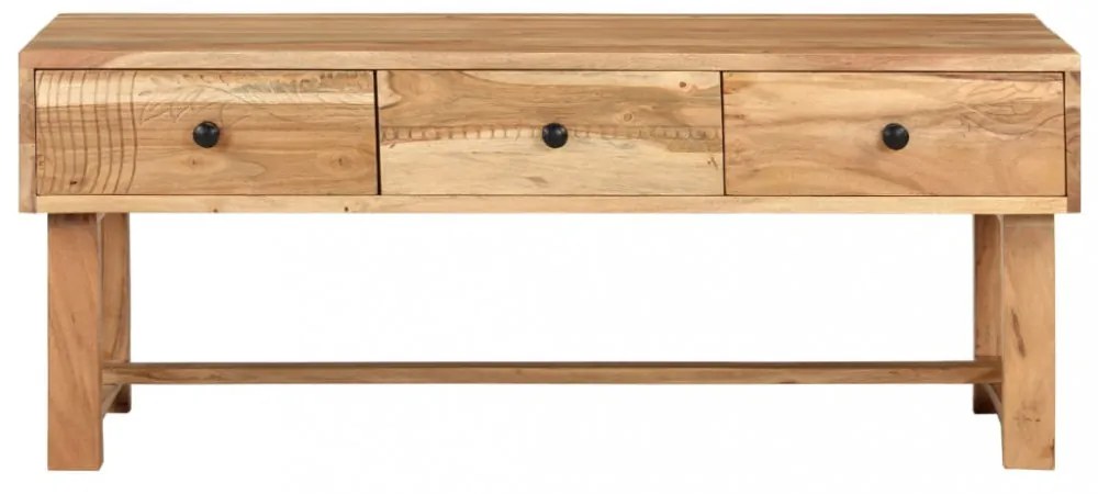 tömör akácfa dohányzóasztal 100 x 50 x 40 cm