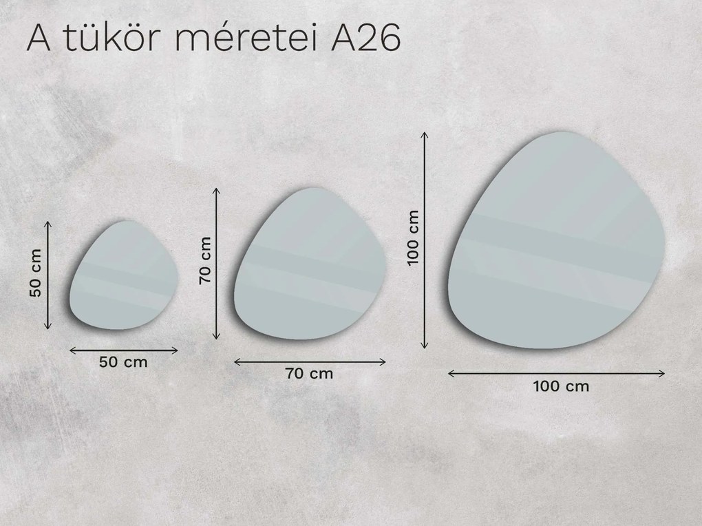 Organikus tükör LED világítással A26