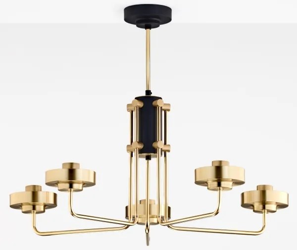 Jupiter 2088 - Rúdos csillár RAMIREZ 5xE27/15W/230V arany/fekete