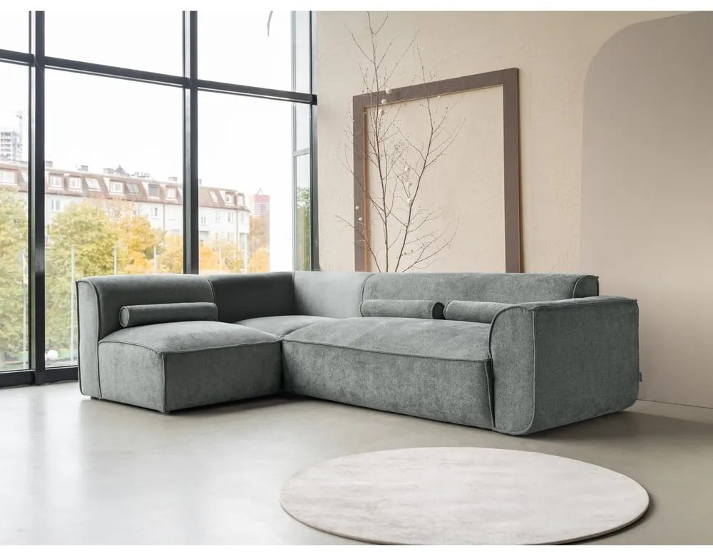 Világoszöld sarokkanapé (bal oldali) Flex Felix – Miuform