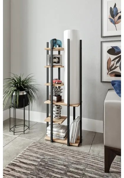 Állólámpa polcokkal MODA DOR 1xE27/40W/230V fekete/barna