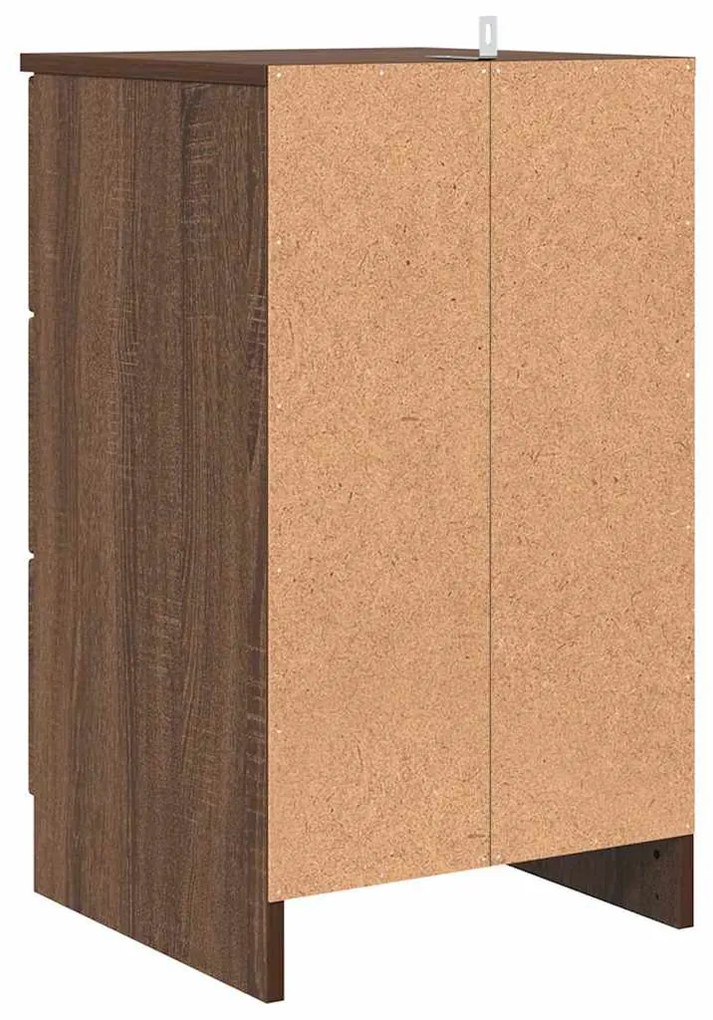 Éjjeliszekrény fiókkal barna tölgy 38 x 38 x 66 cm Faanyag