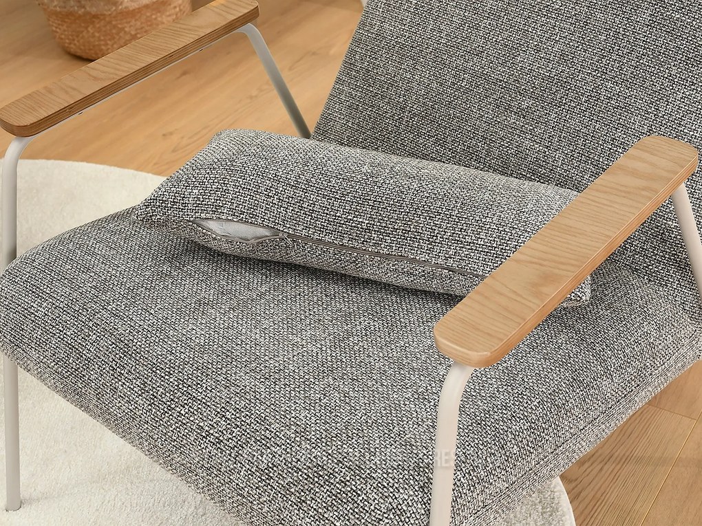 Fotel Elba (szürke bézs + tölgy). 1110001
