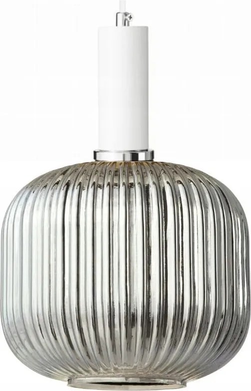 Moderna üveg függőlámpa, tükrös grafit és fehér színben