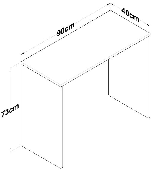 Munkasztal RANI 90x73 cm barna