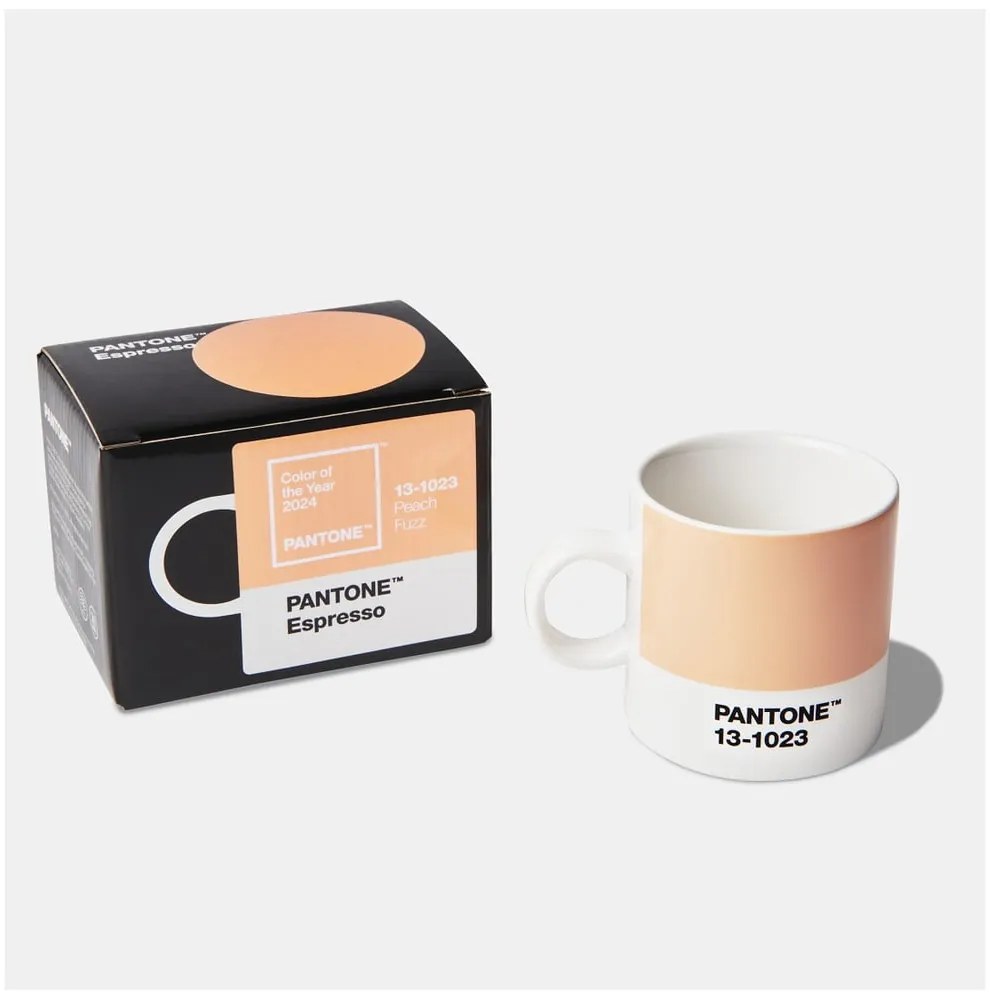 Narancssárga kerámia eszpresszó bögre 120 ml Peach Fuzz 13-1023 – Pantone