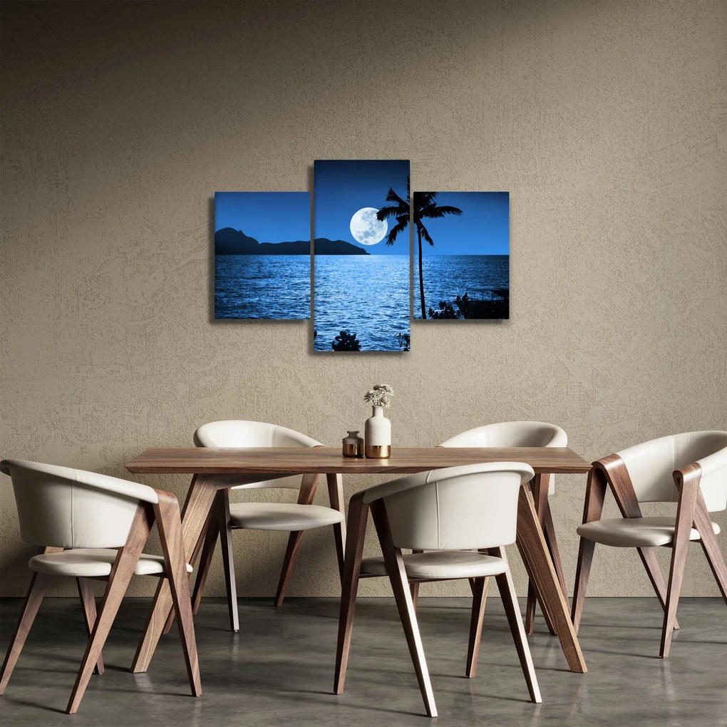 Kép - Hold a tenger felett (90x60 cm)