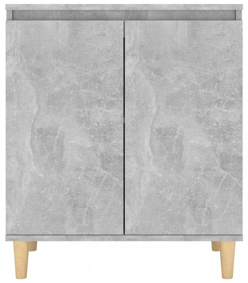 betonszürke szerelt fa tálalószekrény falábakkal 60x35x70 cm