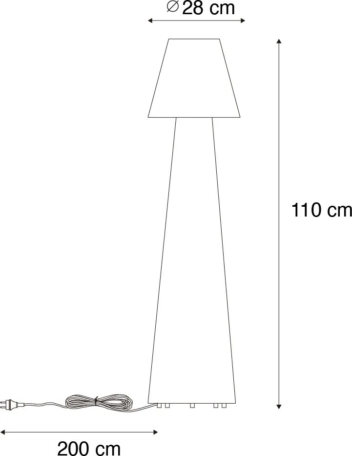 Okos kültéri állólámpa fehér, LED A60 IP44 - Katrijn