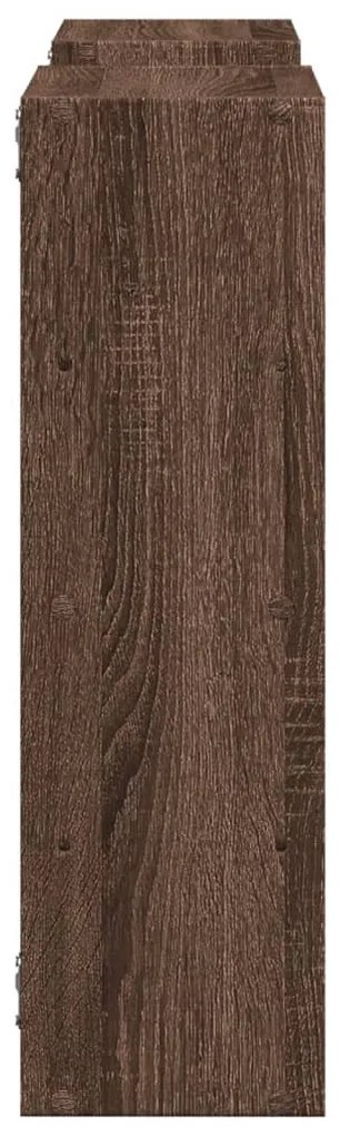 barna tölgyszínű szerelt fa fali polc 96 x 18 x 60 cm