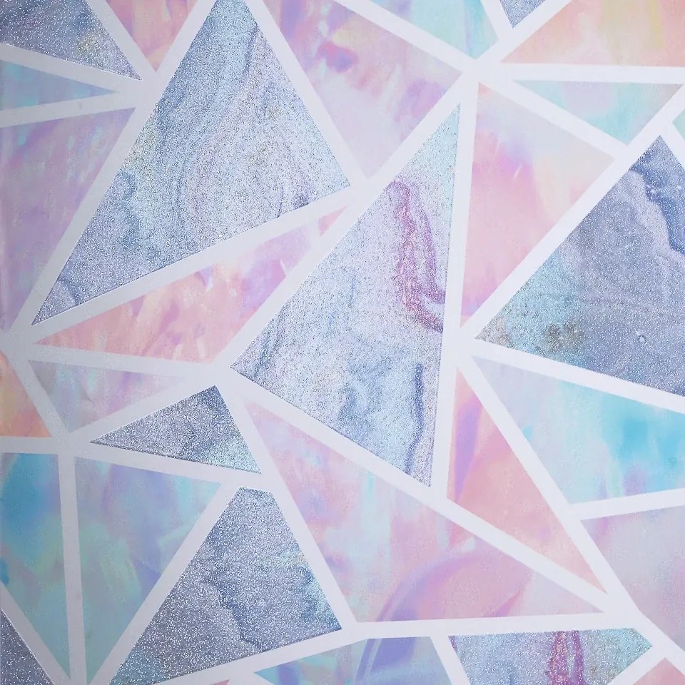 Arthouse Signature 2 Pastel Geo kék-lila geometrikus papír tapéta – 296002