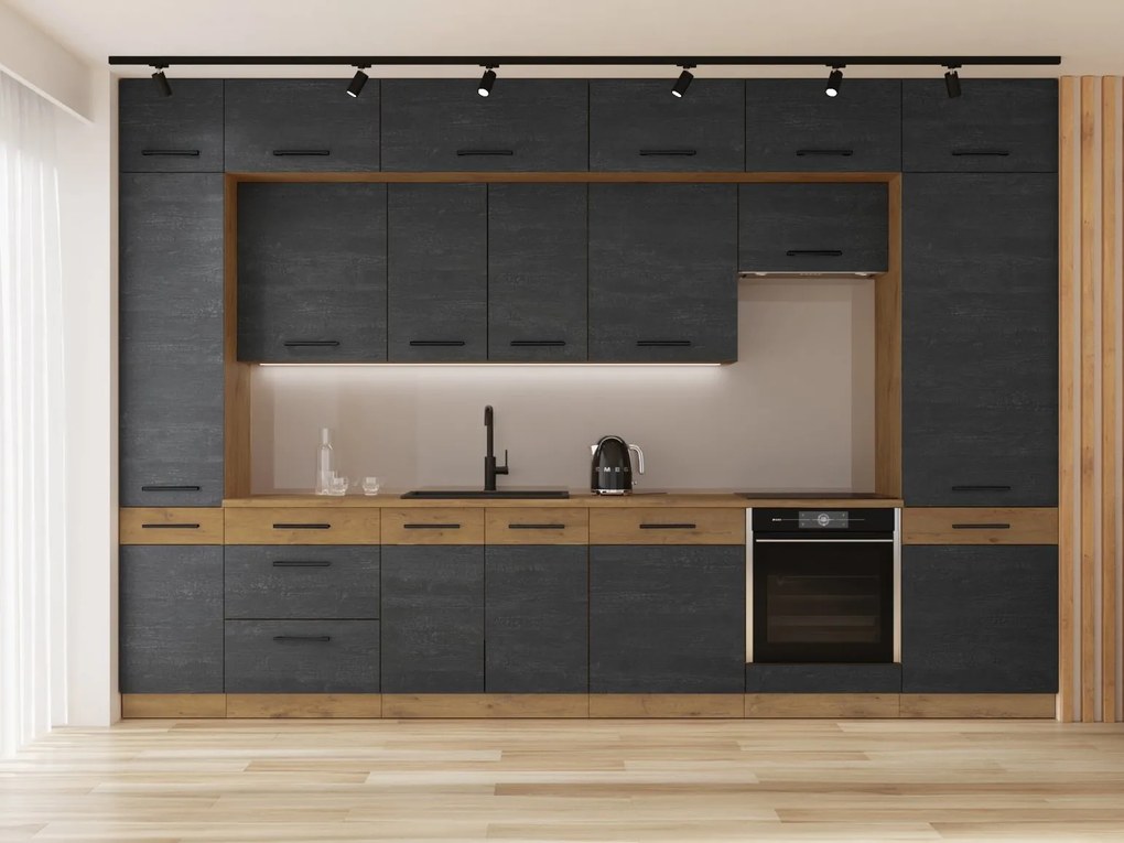 Sarok alsó konyhaszekrény Virion 90 x 90 ND 2F BB (lancelot tölgy + sötét fa). 1046295